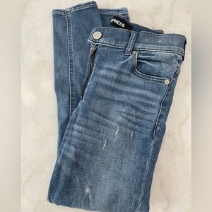 Express denim jeans with zipper detail
